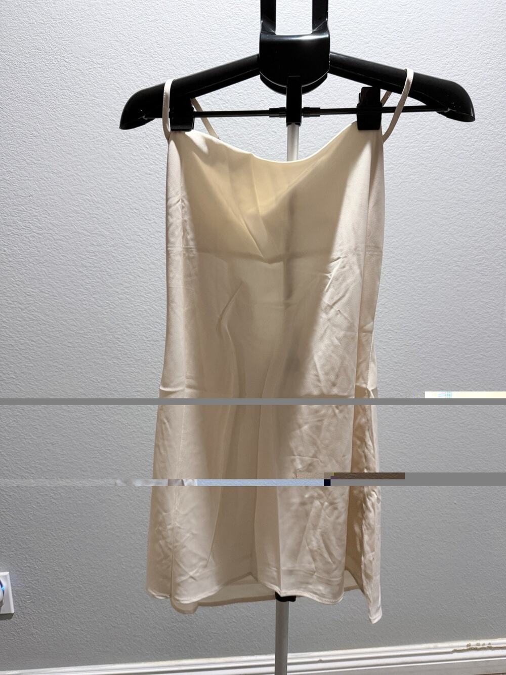 Lelis Collection Champagne Cowl Neck Slip Dress With Spaghetti Straps Size Small